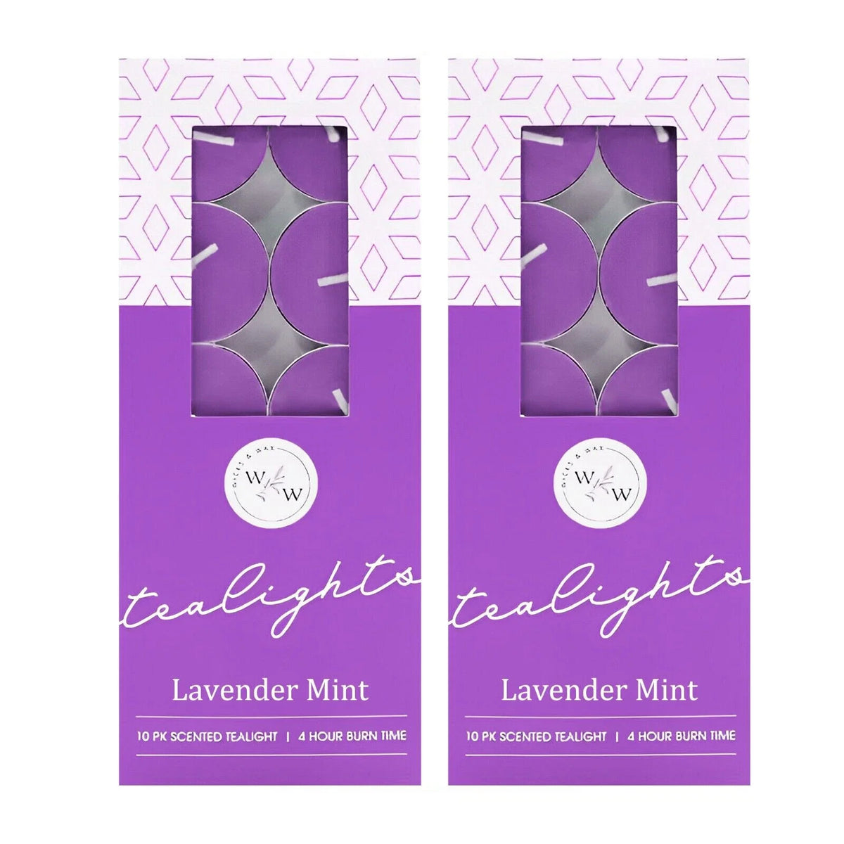 10pcs Tea Light Candles Scented Tealights 4 Hours Burn Wedding Candle Lavender