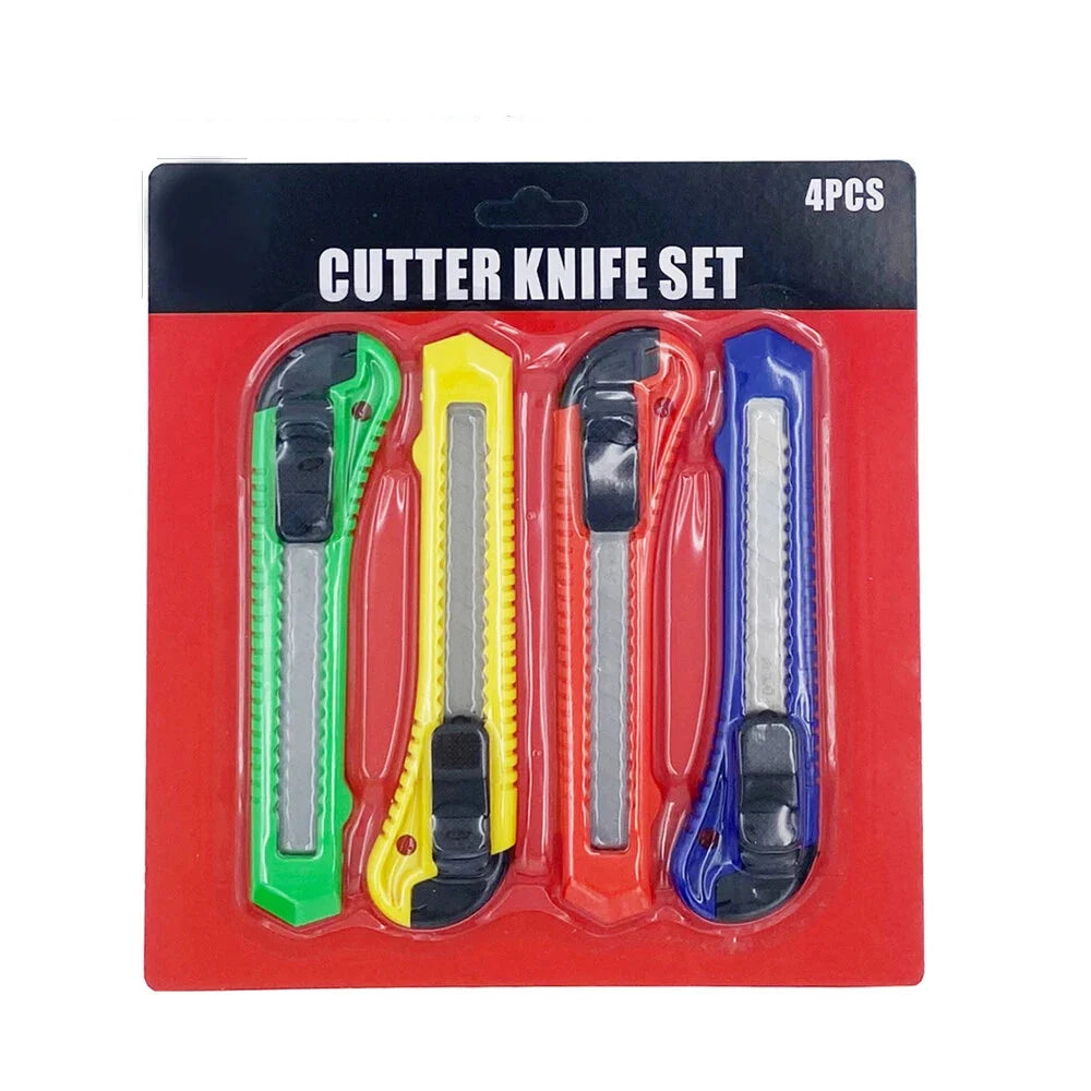 Heavy Duty Box Cutter  Pack Snap Off Retractable Blade Long Last Hand Craft Tool