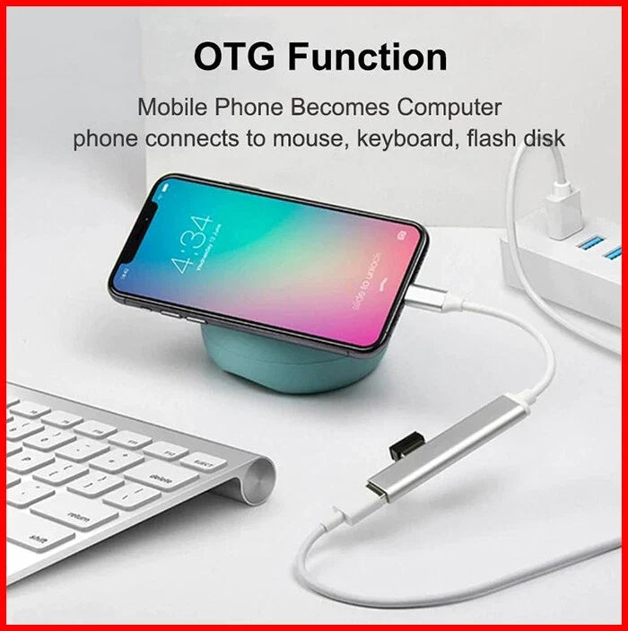USB C Type-C HUB adapter Connector 4 ports to USB 3.0 2.0 OTG