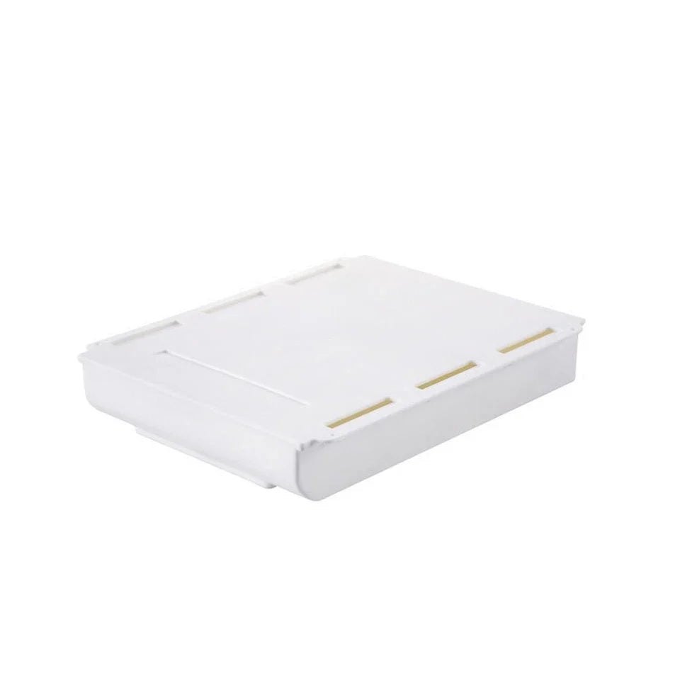 Invisible Drawer Stationary Storage Box with Lid Pull Out Under Desk Mini Drawer