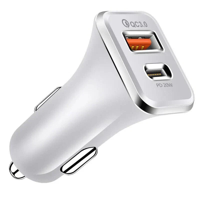 Type C Car Charger Adapter USB QC3.0 PD Type-C Quick Charging Cigarette Lighter