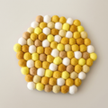 Mustard Honey Yellow Wool Felt Trivet Heat Mat – Handmade Pot Mat